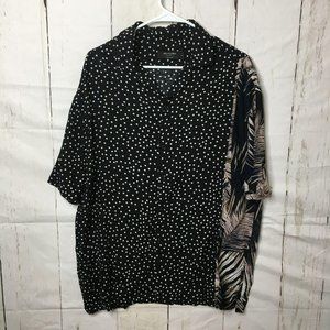 Religion London Womens SS Button Front Shirt L NWT